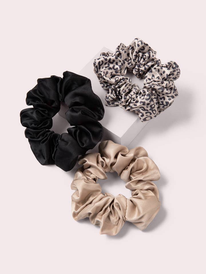 Grand Ruched Ribbon Scrunchies Set for wholesale by The Hair Edit