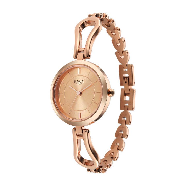 Titan - Wholesale Wrist Watch - Women's - Titan Raga Rose Gold Dial Watch for Women