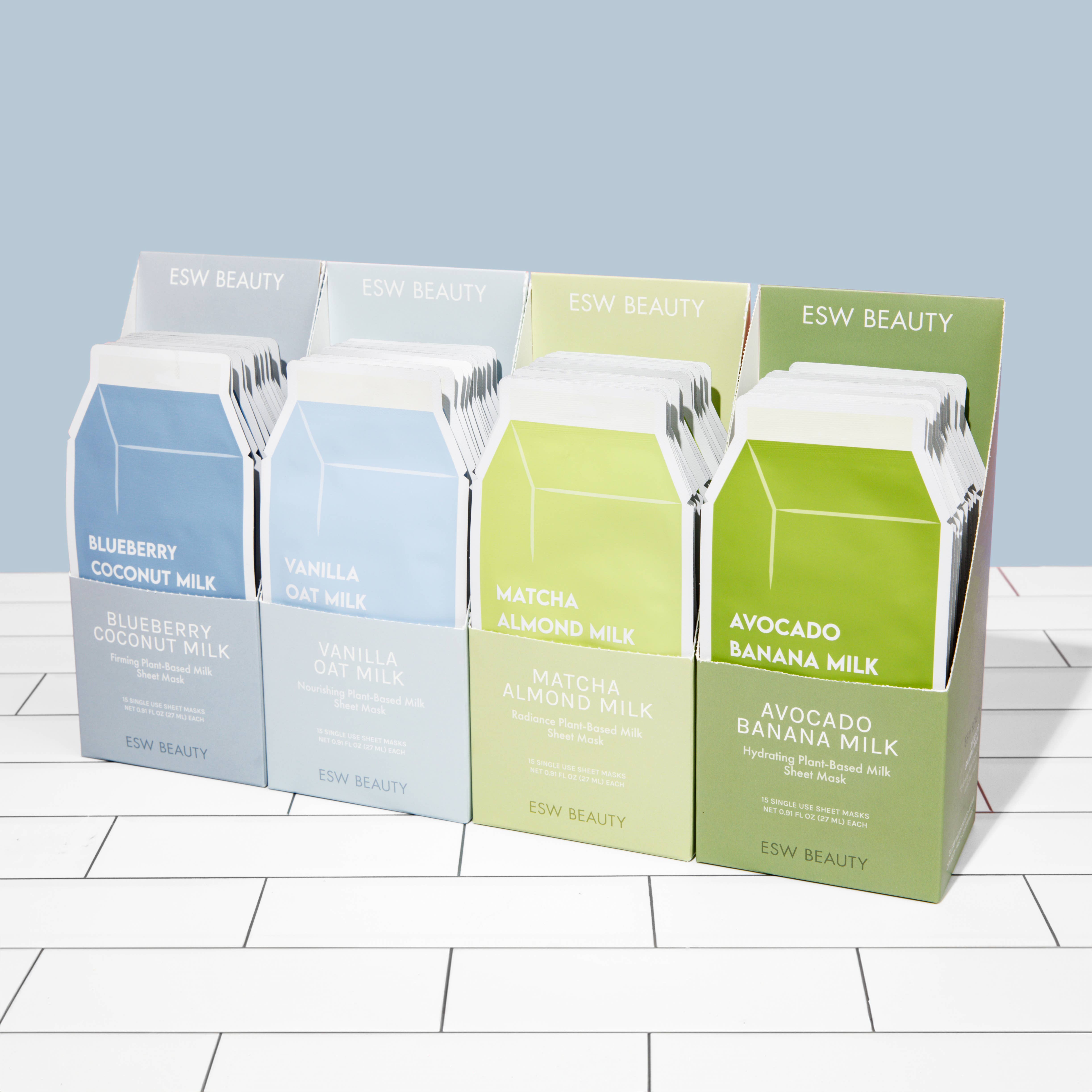 ESW Beauty - Wholesale Skincare Face Mask - Vanilla Oat Milk Nourishing Filled PDQ Display3