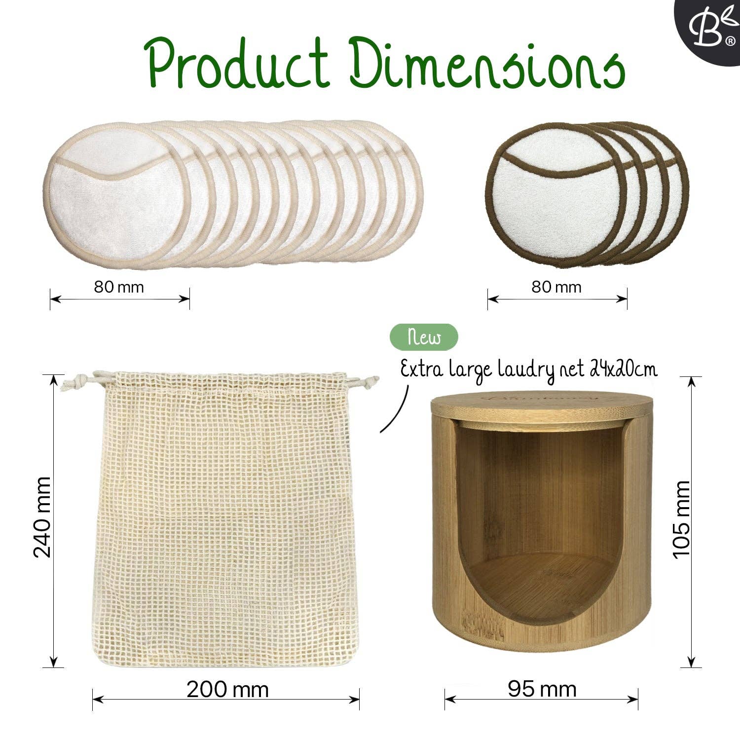 Bamboozy x Cosmeau - Wholesale Cotton Pad - 16x White Reusable Cotton Pads 4-Layers + Bamboo Holder9