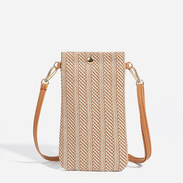 Wholesalesir - Wholesale Crossbody Bag - Women's - Straw Vertical Mobile Phone Bag And Coin Purse
