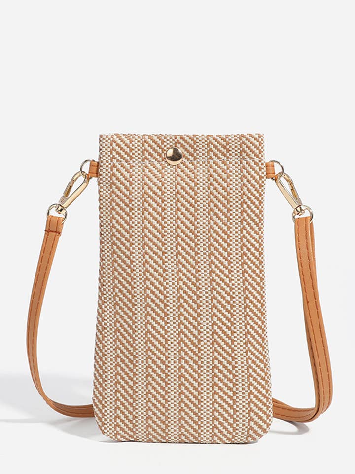 Straw Vertical Mobile Phone Bag And Coin Purse for wholesale by Wholesalesir