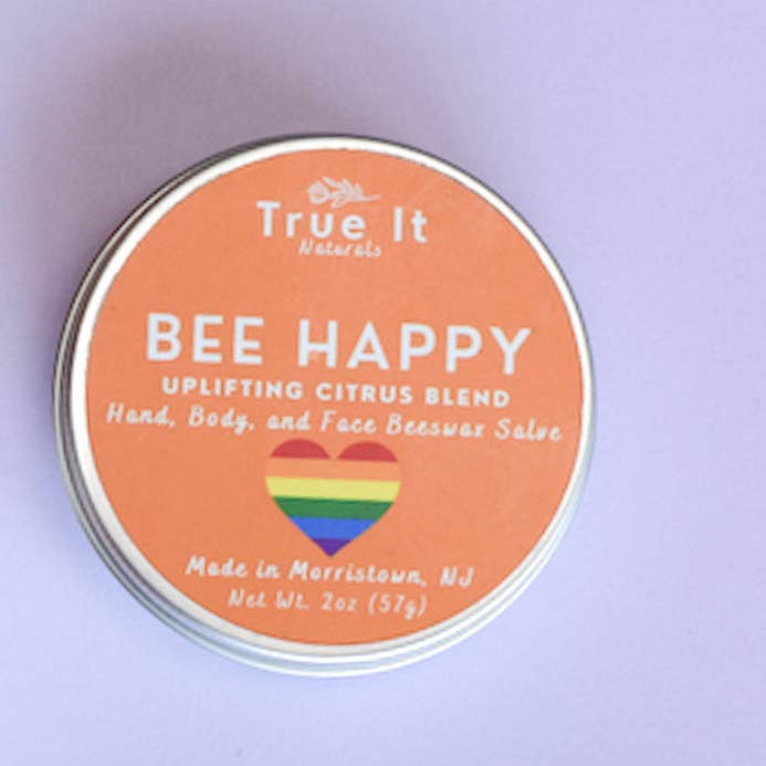 True It Naturals – wholesale Läkande salva/balsam/kräm – Citrus lokal ekologisk bivaxsalva - Bee Happy - 2 oz