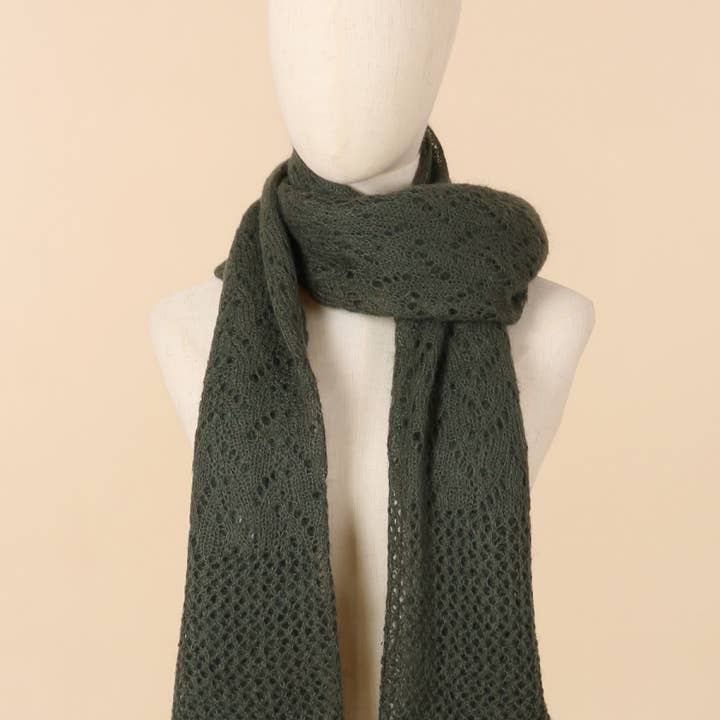 NAÏS PARIS - Wholesale Scarf - Women's - OPENWORK MOHAIR WOOL SHAWL7