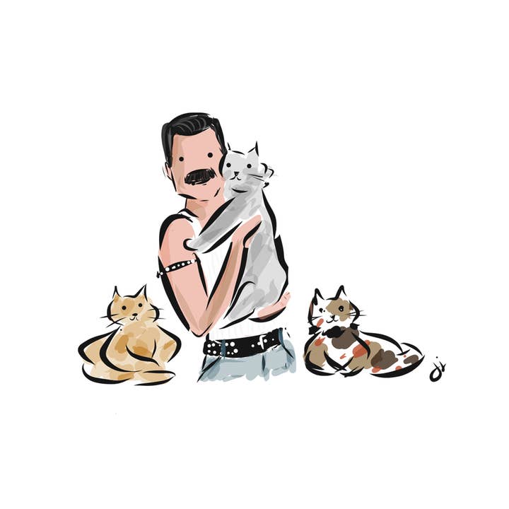 Freddie Mercury Art Print for wholesale by Jennifer Vallez