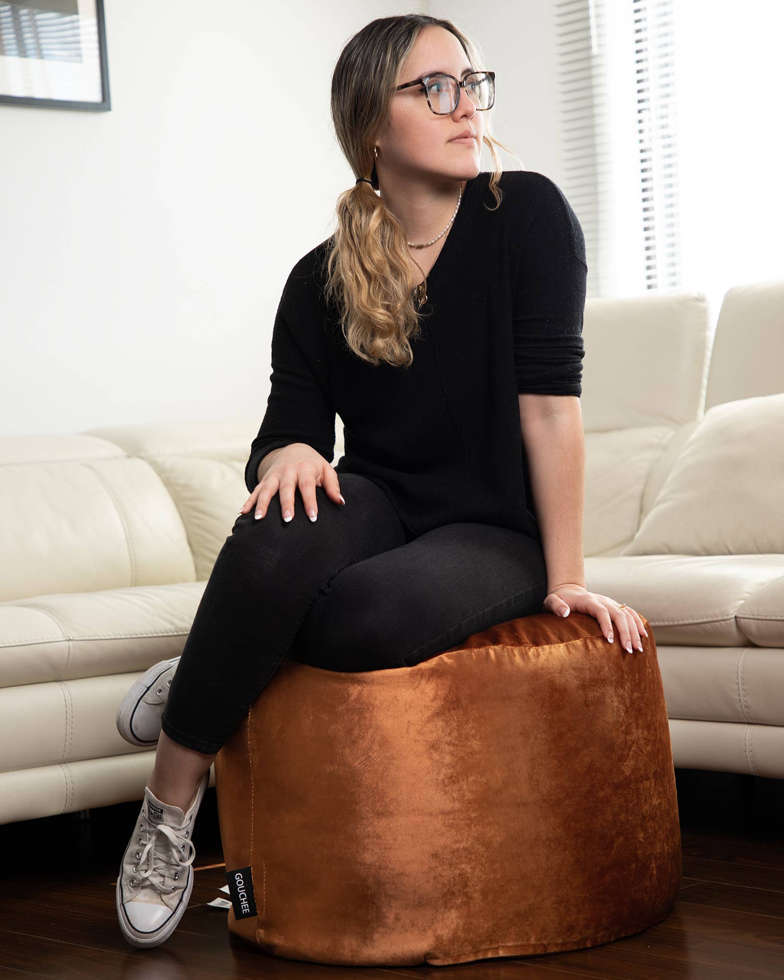 Gouchee Home - Vente Pouf - Pouf Gouchee Home Eclipse en velours3