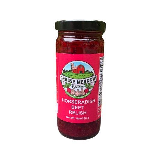 Relish à la betterave au raifort pour la vente par Grassy Meadow Farm