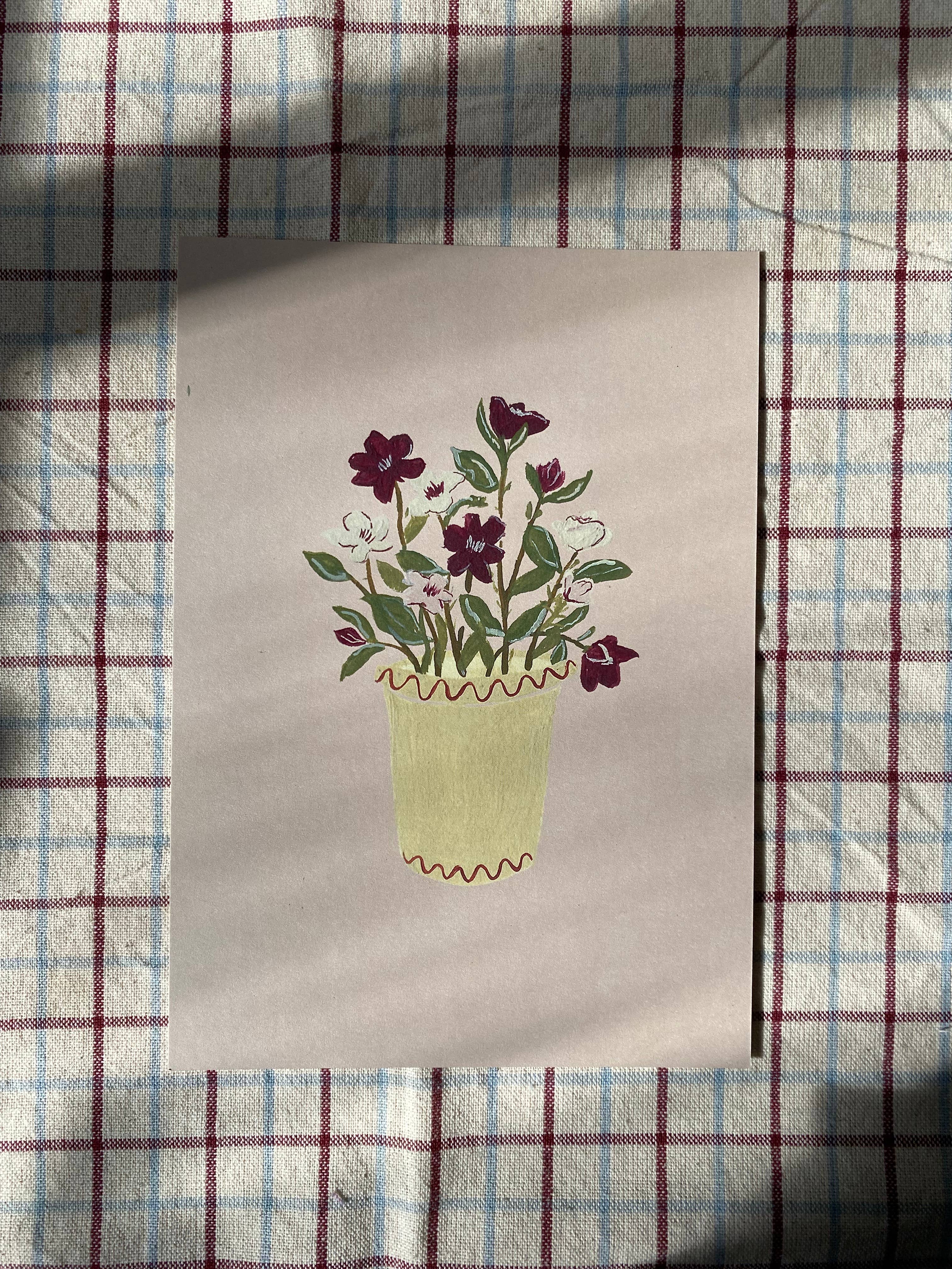 Harriet Watson - Wholesale Art Print - A5 print- Hellebore1