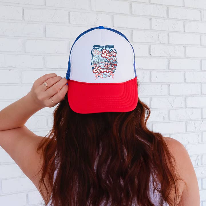 Trendy Transfers - Wholesale Sublimation Transfer - She Loves Jesus And America Too Coquette Bows DTF Heat Transfer1