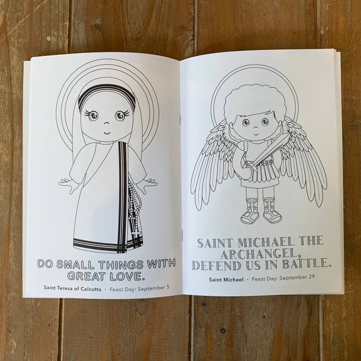 Meyer Market Designs - Wholesale Coloring Book - Kids & Baby - Catholic Saints Coloring Book. Catholic Coloring Book Gift. Saint Coloring. JPII, Mother Teresa, Joan of Arc. First communion. Mass Bag.