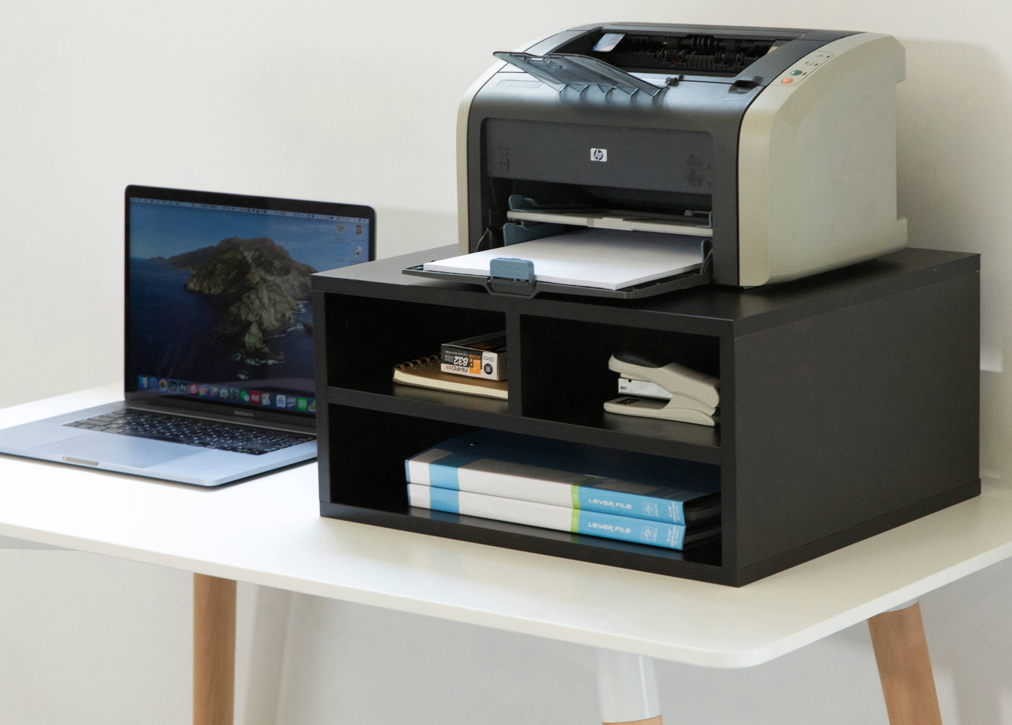 Quickway Imports - Wholesale Desk Organizer - Printer Stand Wood Office Desktop Compartment Organizer1