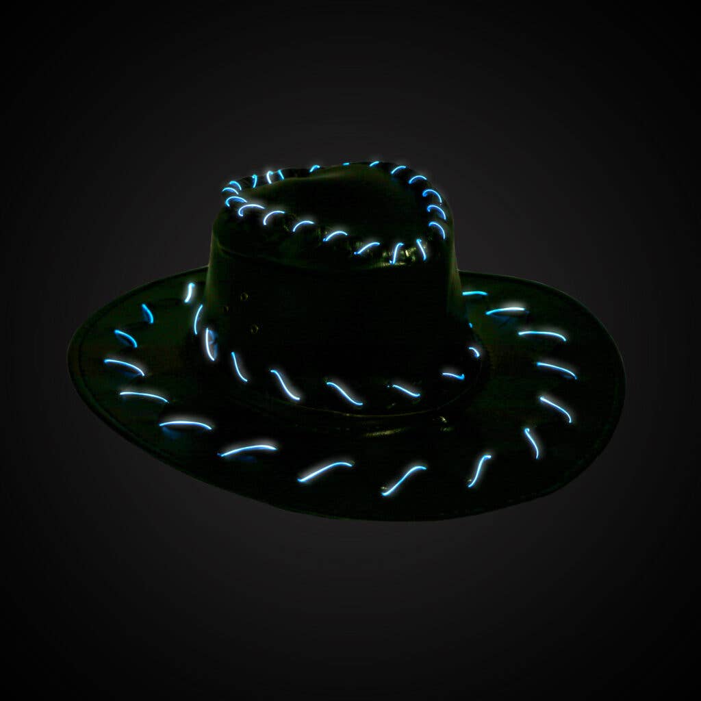 Western Fashion - Wholesale Cowboy Hat - Unisex - JC550 - Leatherette Light Up Cowboy Hat led0