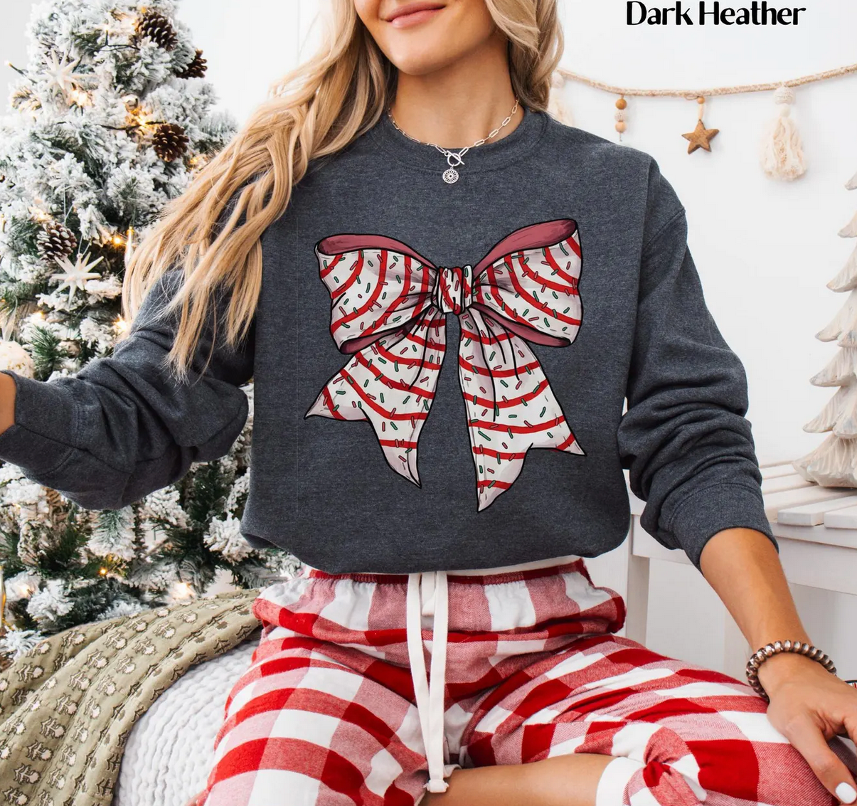 Trendy Chic Apparel LLC - Wholesale Graphic Sweatshirt - Women's - Christmas Cake Bow Sweatshirts & T-Shirts 2