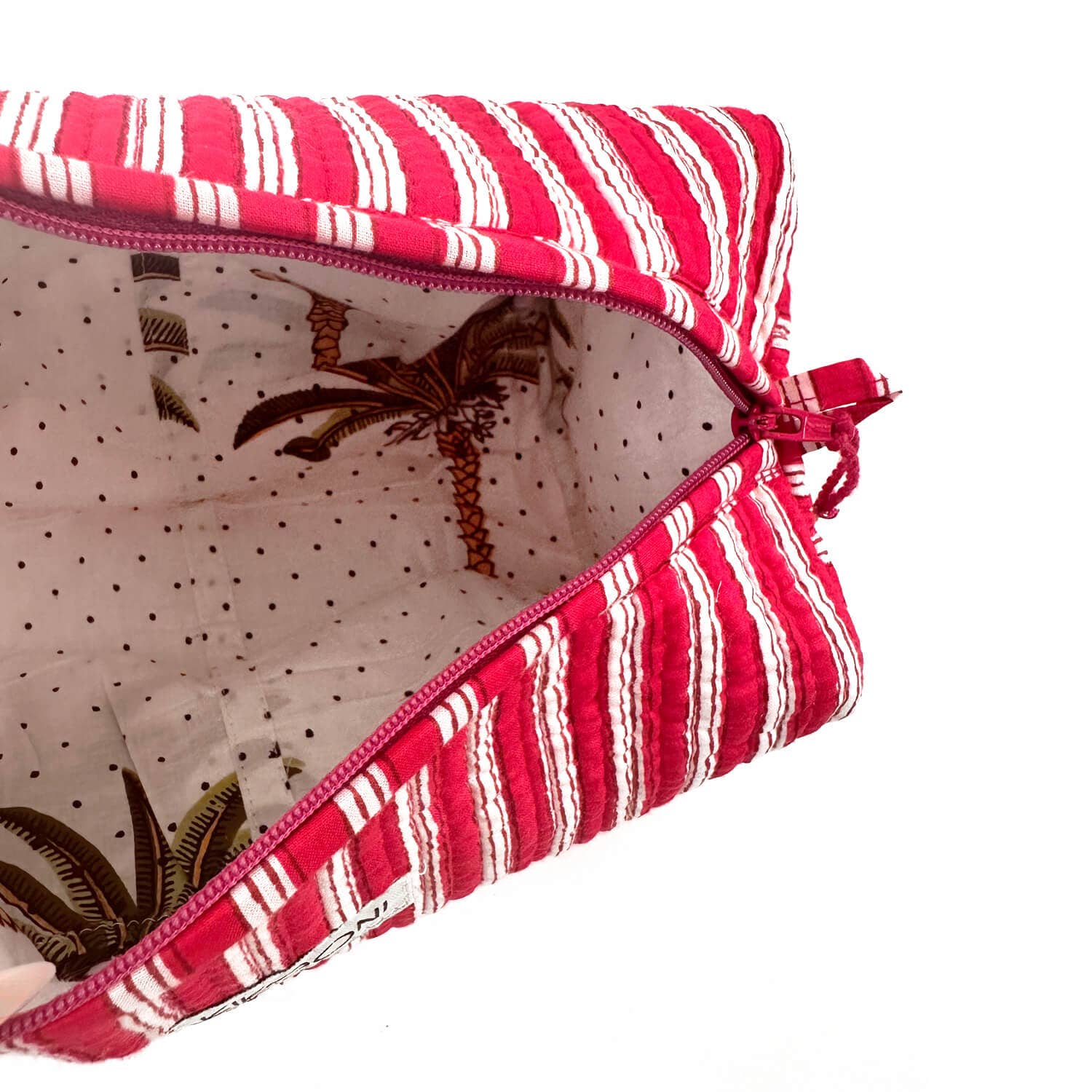 kikooni – bolsa de maquilhagem e cosméticos por atacado – Necessaire artesanal 'Stripes'20