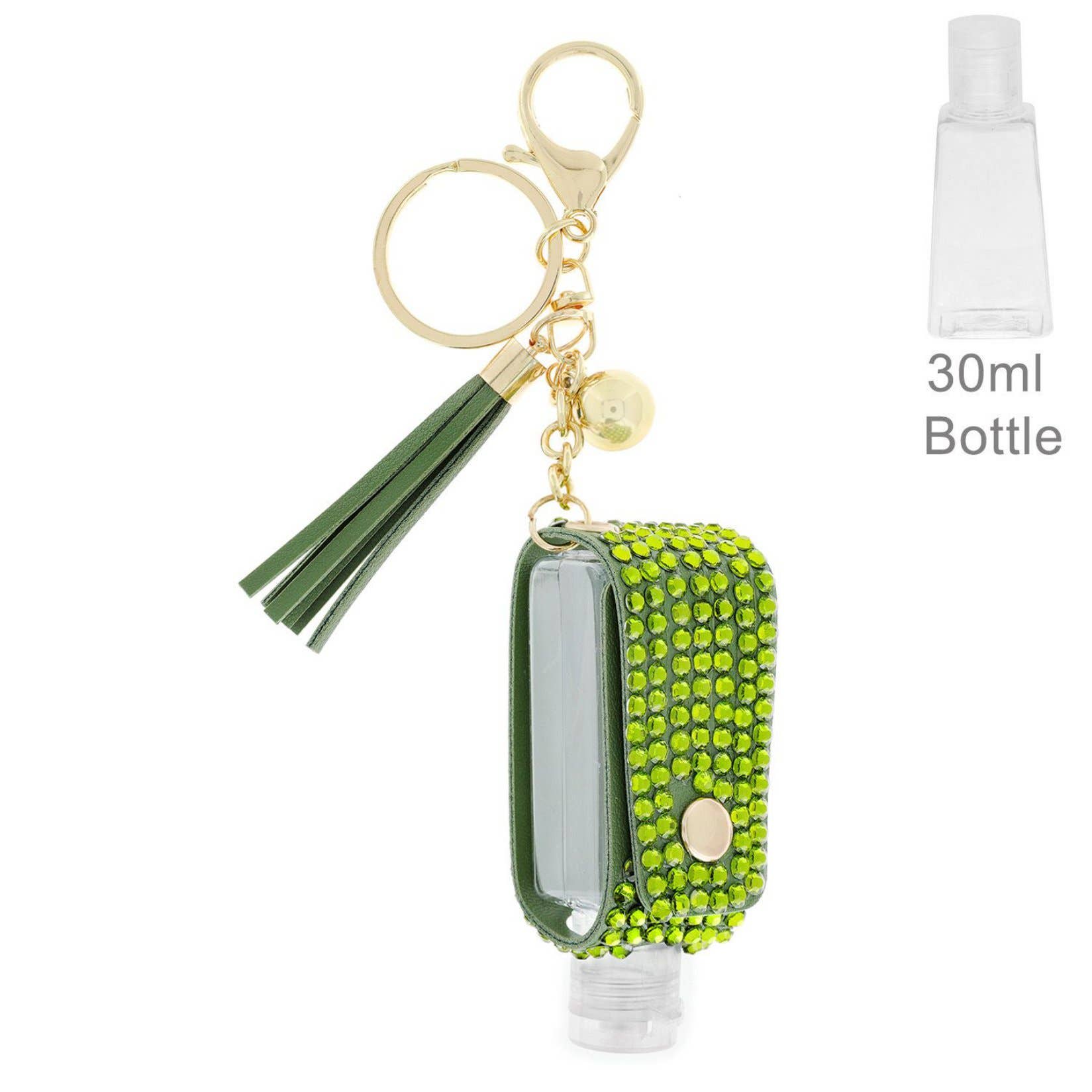 SP Sophia Collection - Wholesale Keychain - Women's - Rhinestone Hand Sanitizer Holder w/ Tassel Keychain9