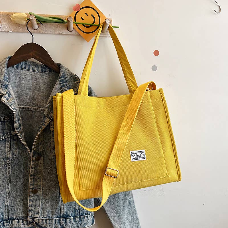 wandf - Wholesale Tote Bag - Women's - Corduroy Tote Bag Handheld and Single Shoulder School Tote1