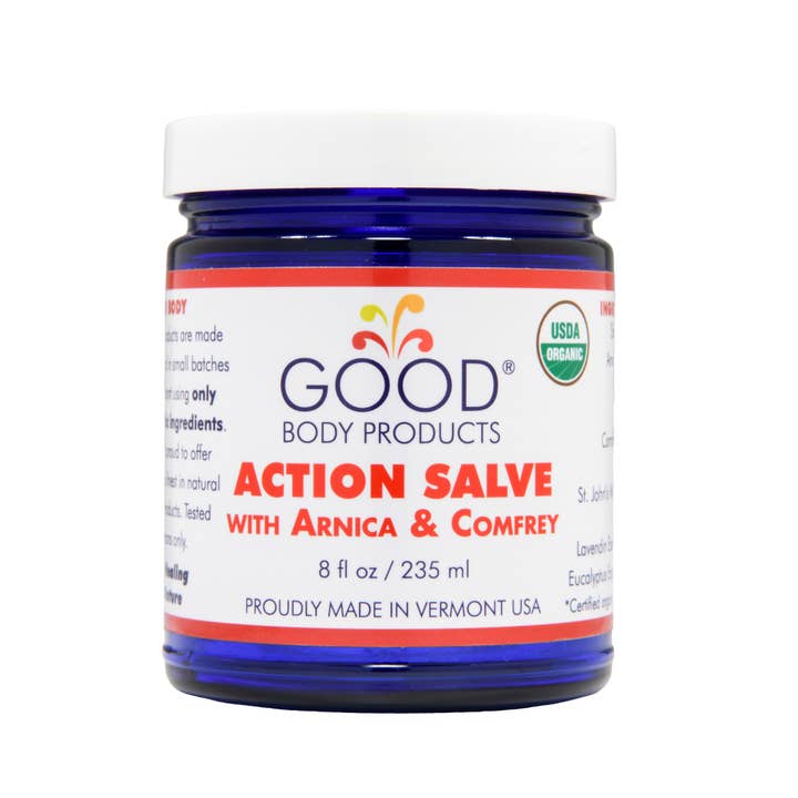 Good Body Products - Venta al por mayor Pomadas/bálsamos/cremas curativos - Crema Action Salve Pro (8 onzas) con árnica y consuelda