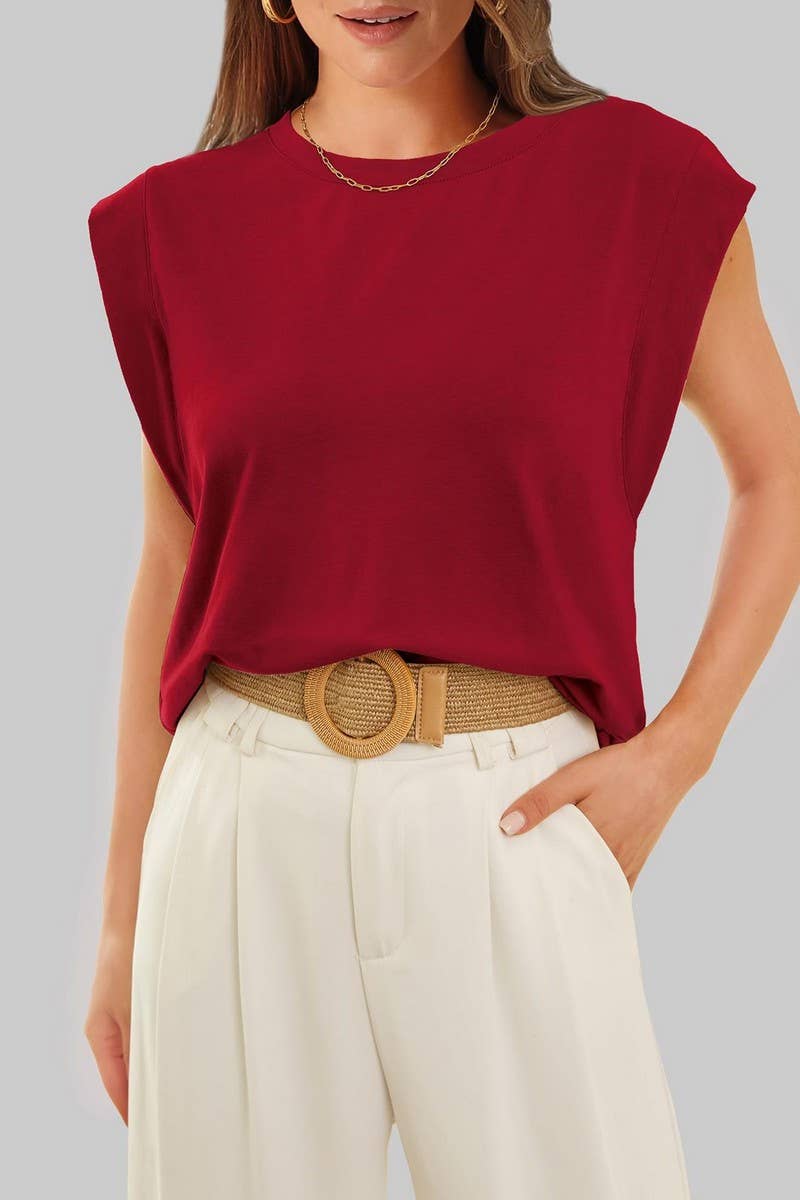 Lily Clothing - Wholesale T-Shirt - Women's - ROUND NECK LOOSE SHORT SLEEVE T SHIRT_CWTSTS033118