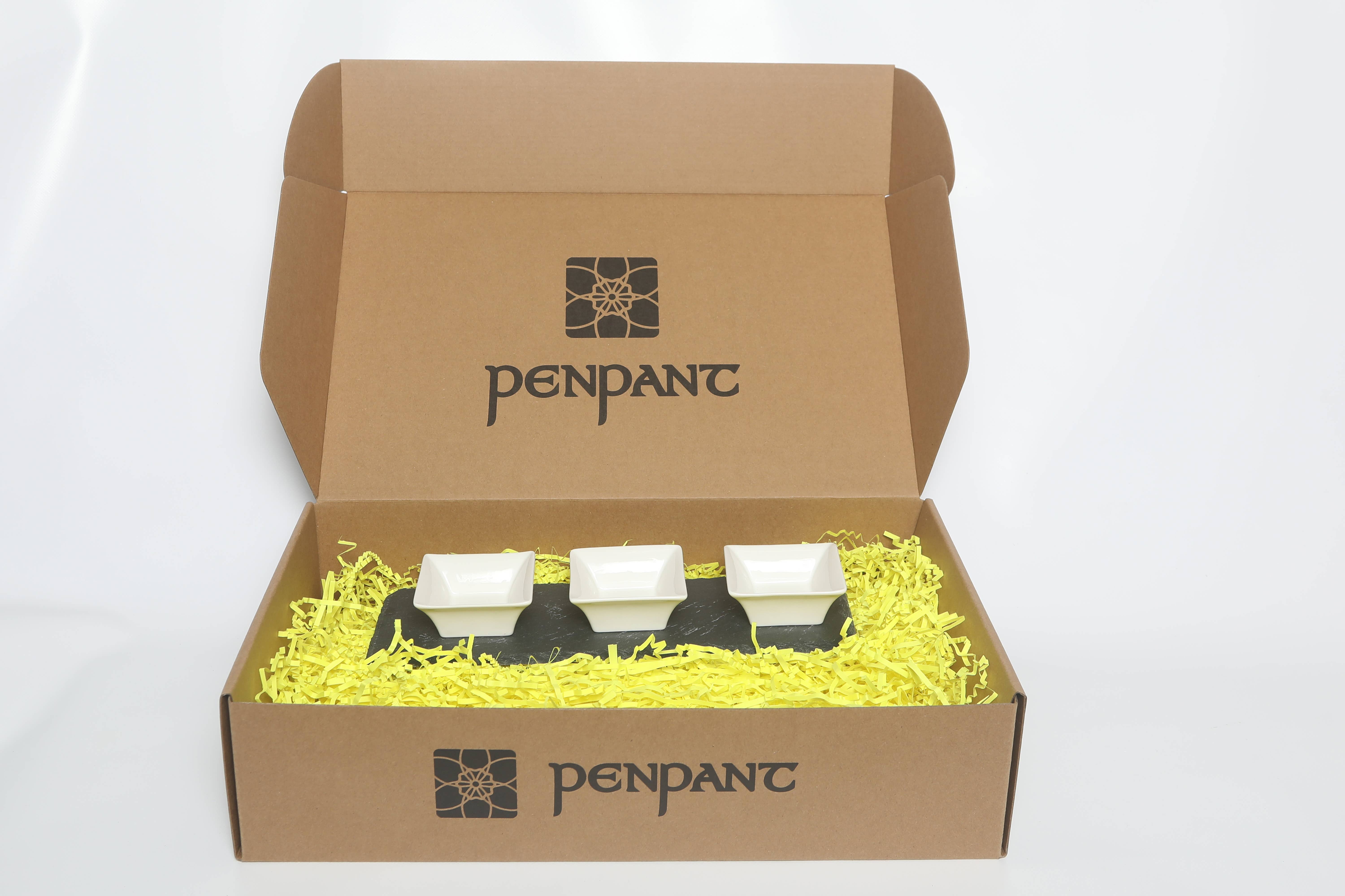 Express Lite T/A PenPant – wholesale Serving bowl – Natural Slate Appetiser, Tapas or Dips Set2