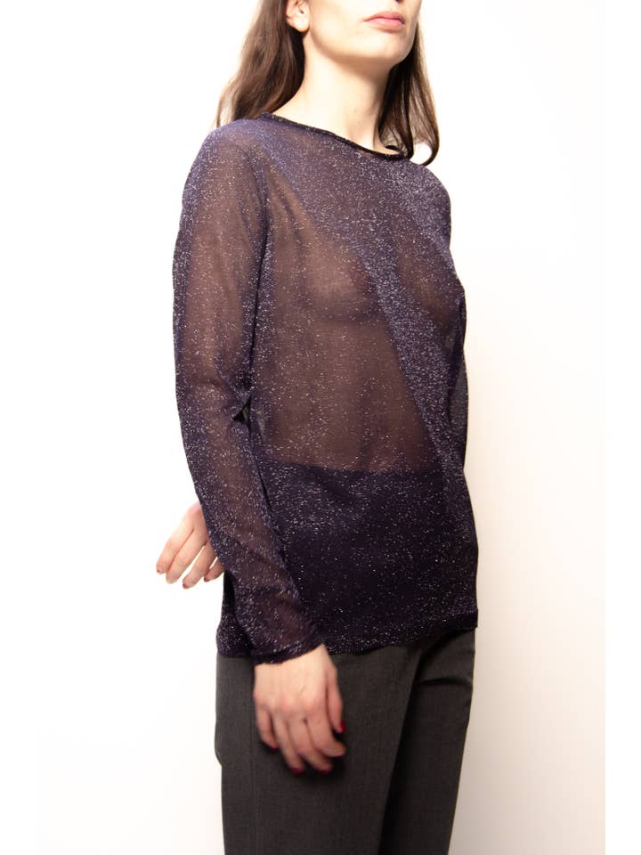 Lèmme - Wholesale Knit Sweater - Women's - Glittered boat neck sweater (3D knit)8