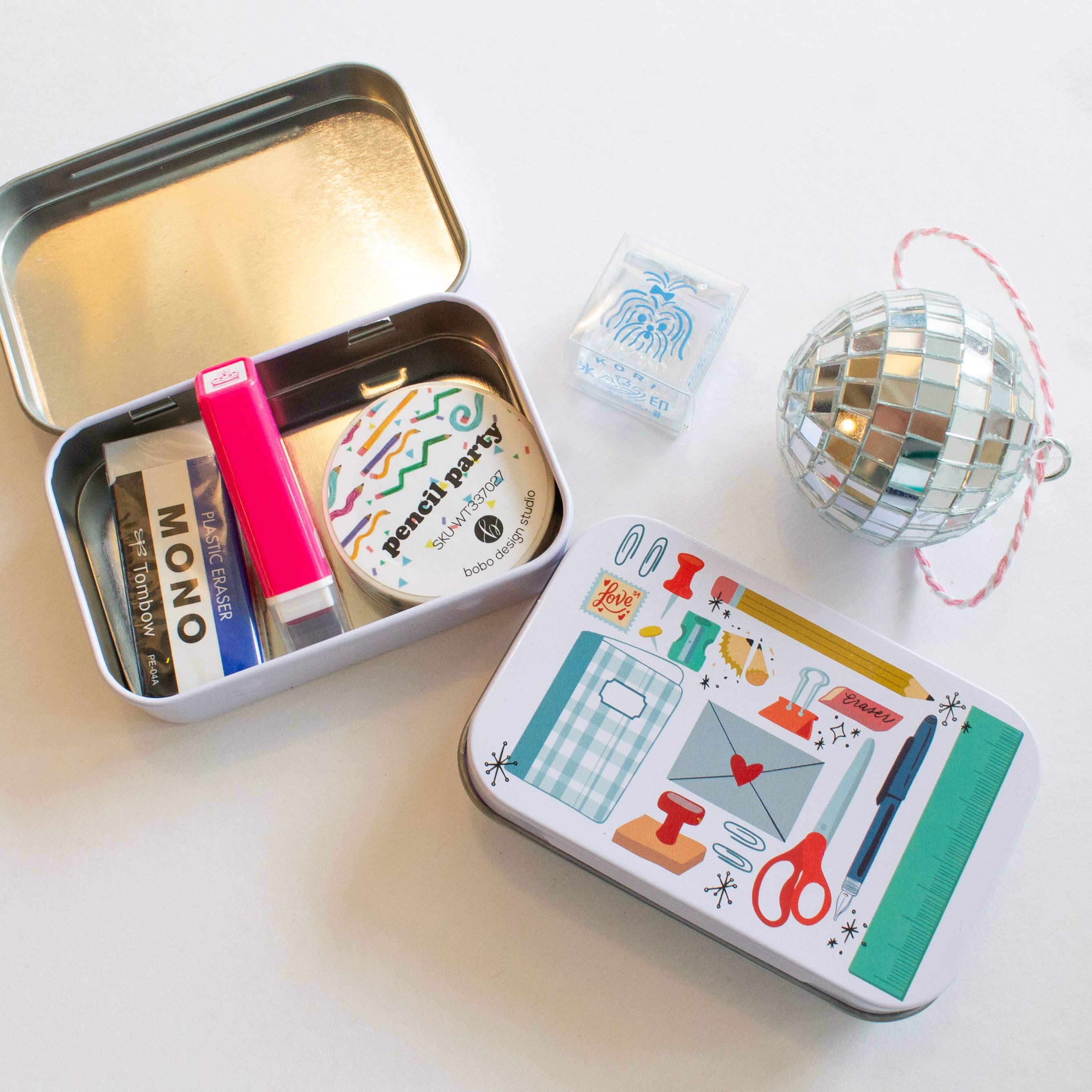 Bobo Design Studio - Wholesale Craft Supplies - Stationery Lovers - Stationery Trinket Tin (Empty)4