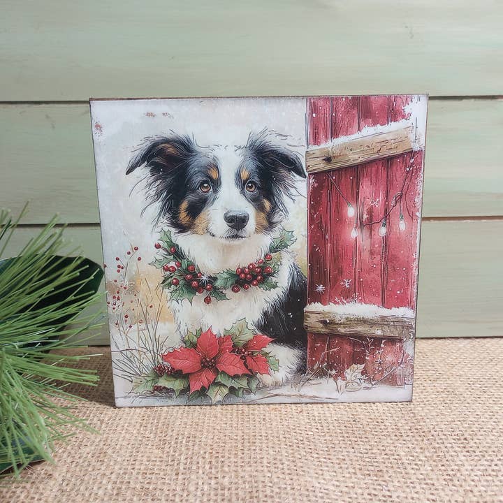 Olde Red Barn - Dog Wood Block Sign - Chance for wholesale by Bluegrass Burlap Co