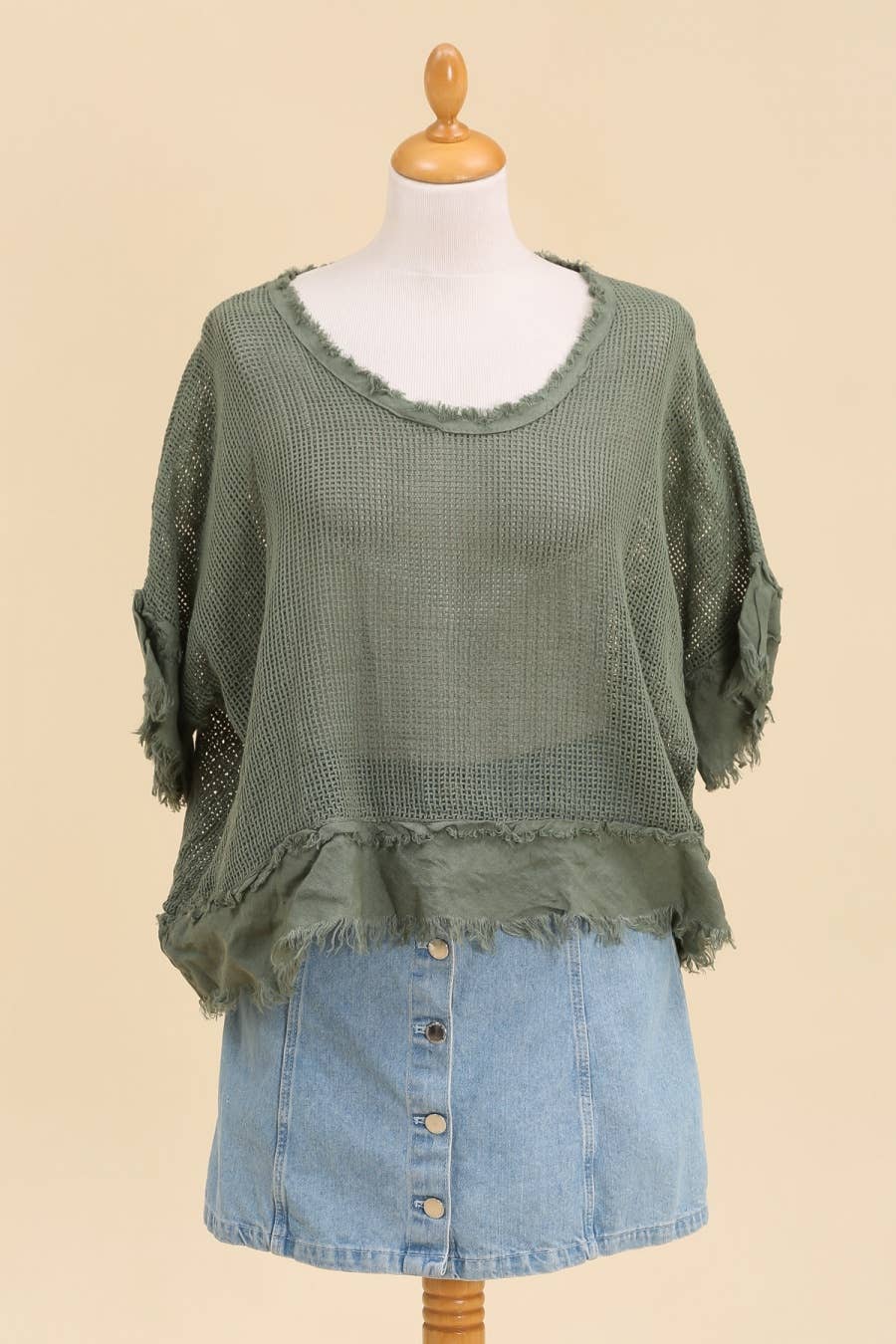 LINEN & COTTON HOUSE – Großhandel Bluse – Damen – TOP AUS BAUMWOLLSTRICK 23911 100 % BAUMWOLLE60