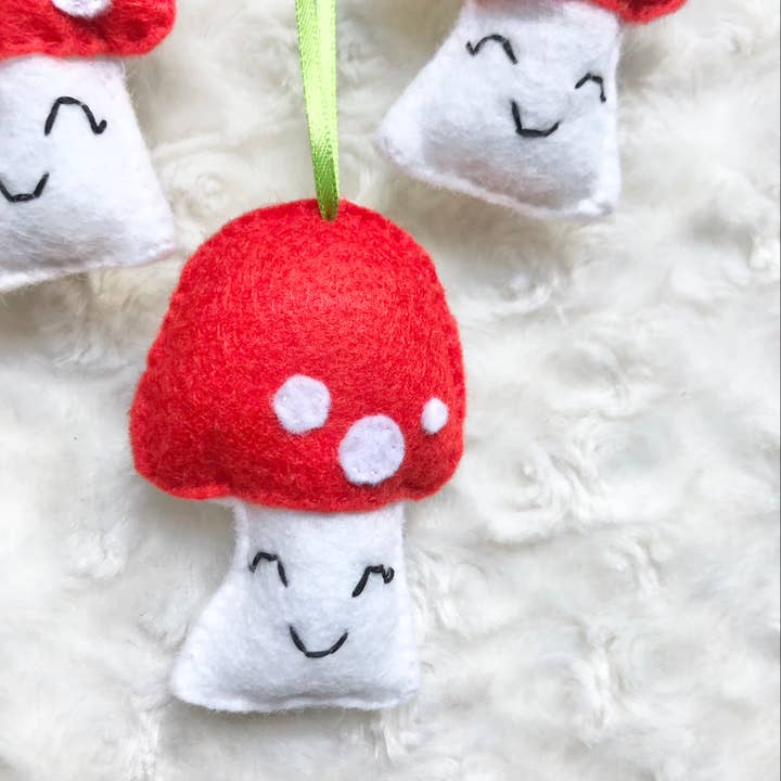 Mushroom Ornament for wholesale by Charley & Ruth Designs