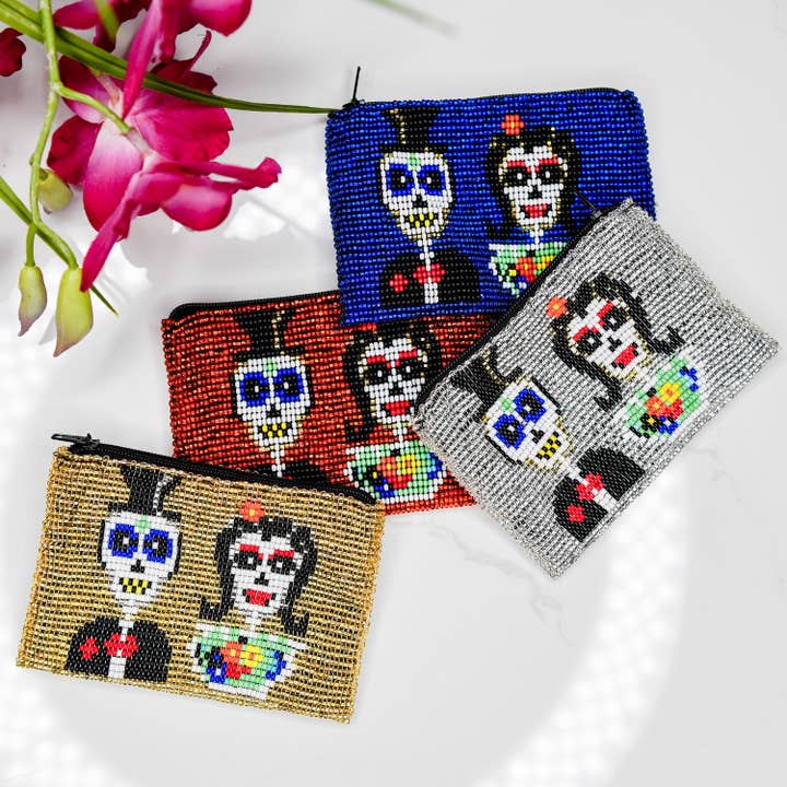 Day of the Dead Coin Bag for wholesale by Lucia's Imports