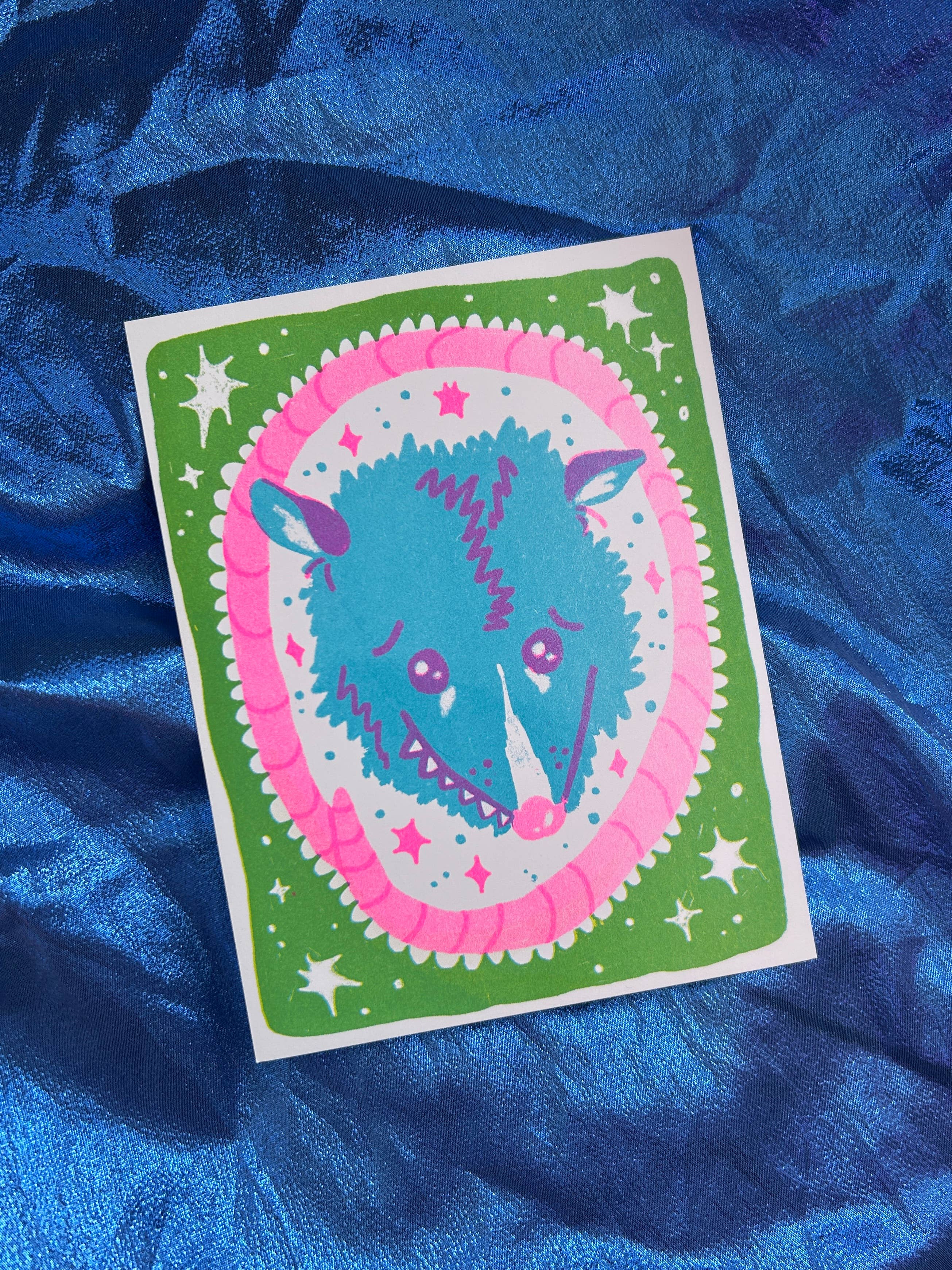 Alex Luciano - Wholesale Art Print - Opossum Cutie Riso Print 0