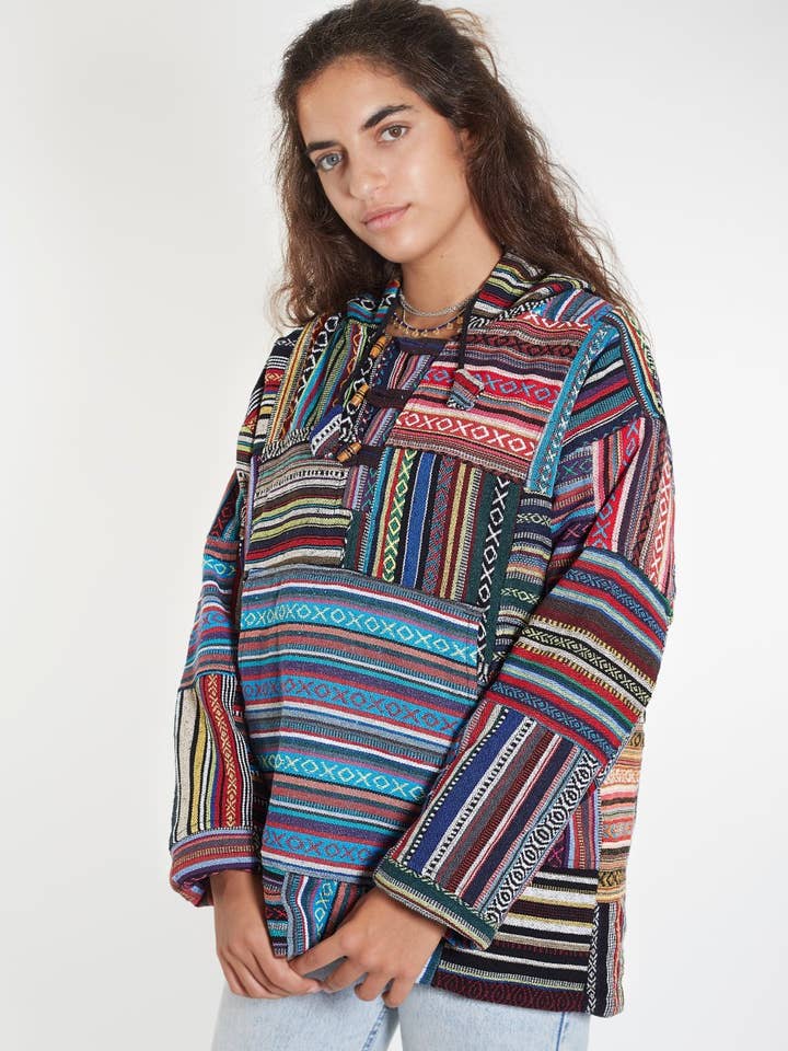 Hippie Gheri Patch Polar Fleece Hoodie for wholesale by HimaOriginals