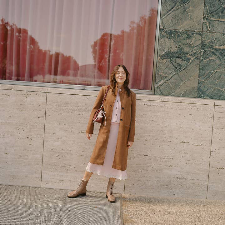 Georgia Boots, beige croco for wholesale on Faire2