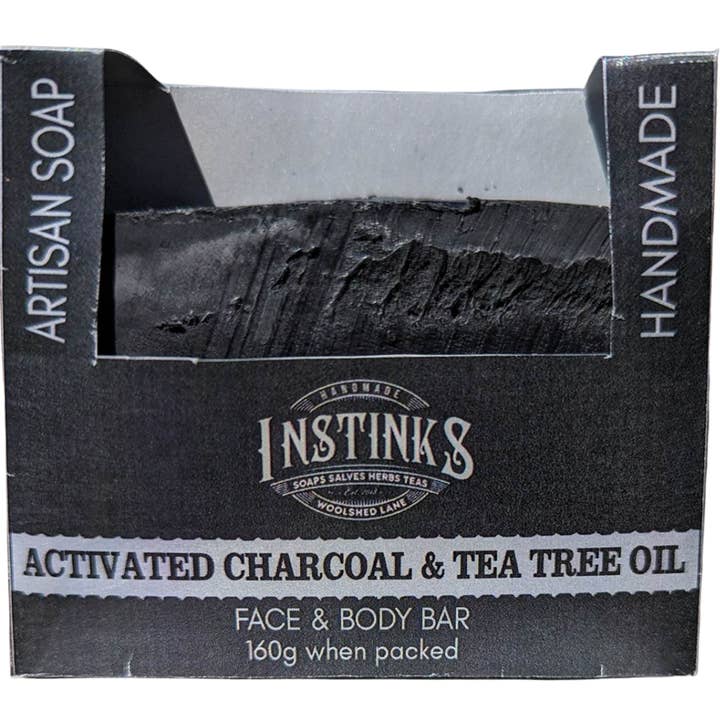 Activated Charcoal & Tea Tree Oil Face & Body Bar for wholesale by INSTINKS