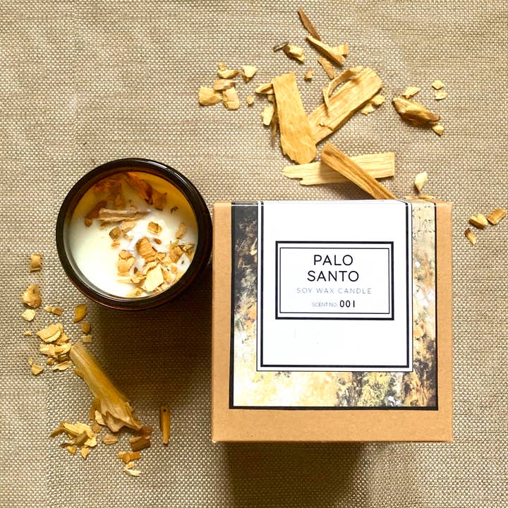 Palo Santo Soy Wax Candle for wholesale by Nicole Rose Studio