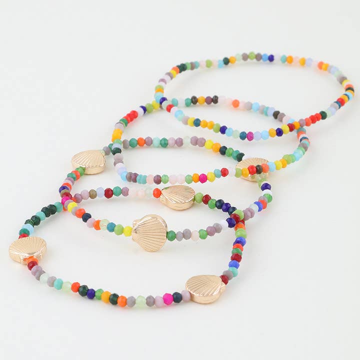 3AM BY H&D ACCESSORIES - Wholesale Beaded bracelet - Multi Seashell Beaded Bracelet4