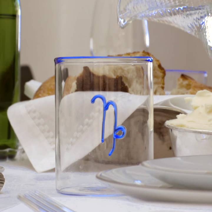 Bleu Verre Capricorn Lowball en vente sur Faire2