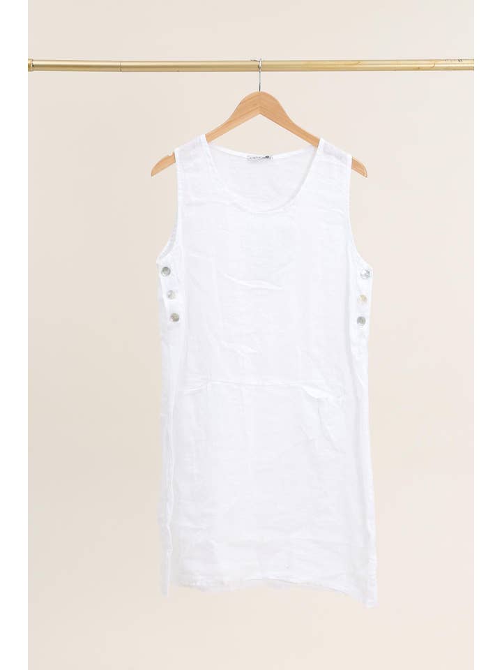 la maison des fibres naturelles – Großhandel Kleid – Damen – Ärmelloses Kleid aus 100 % Leinen, Modell 62551930