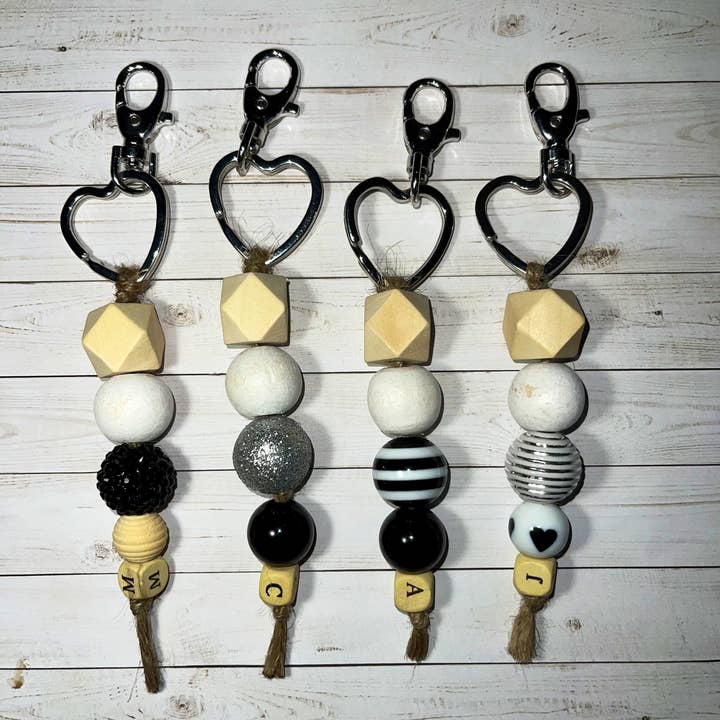 CHAVEIRO COM CONTAS PERSONALIZADAS por atacado de Virtuous Stationery CO