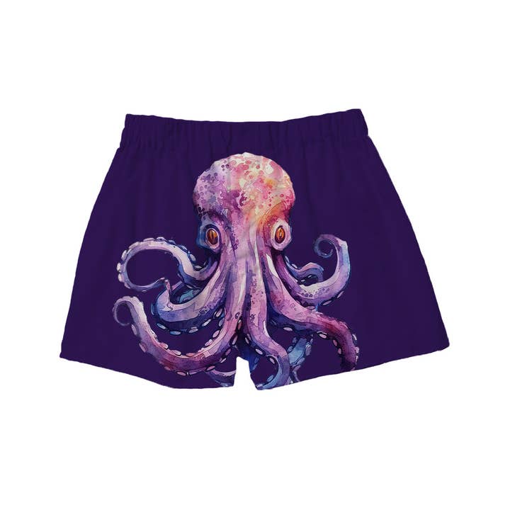 BRIEF INSANITY - Wholesale Sleepwear Bottom - Unisex - Butt Kraken Octopus Boxer Shorts