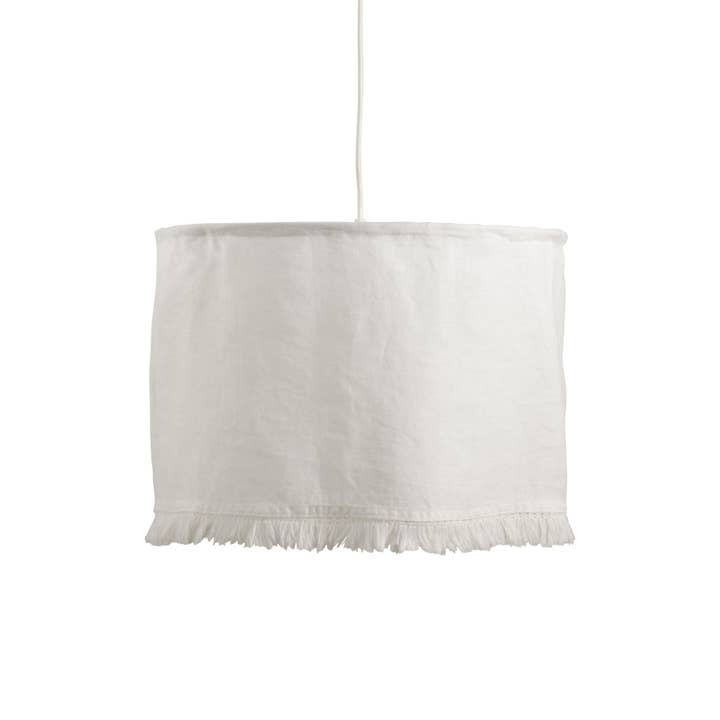 Saro Lifestyle - Wholesale Lamp Shade - Stonewashed Fringe Lamp Shade