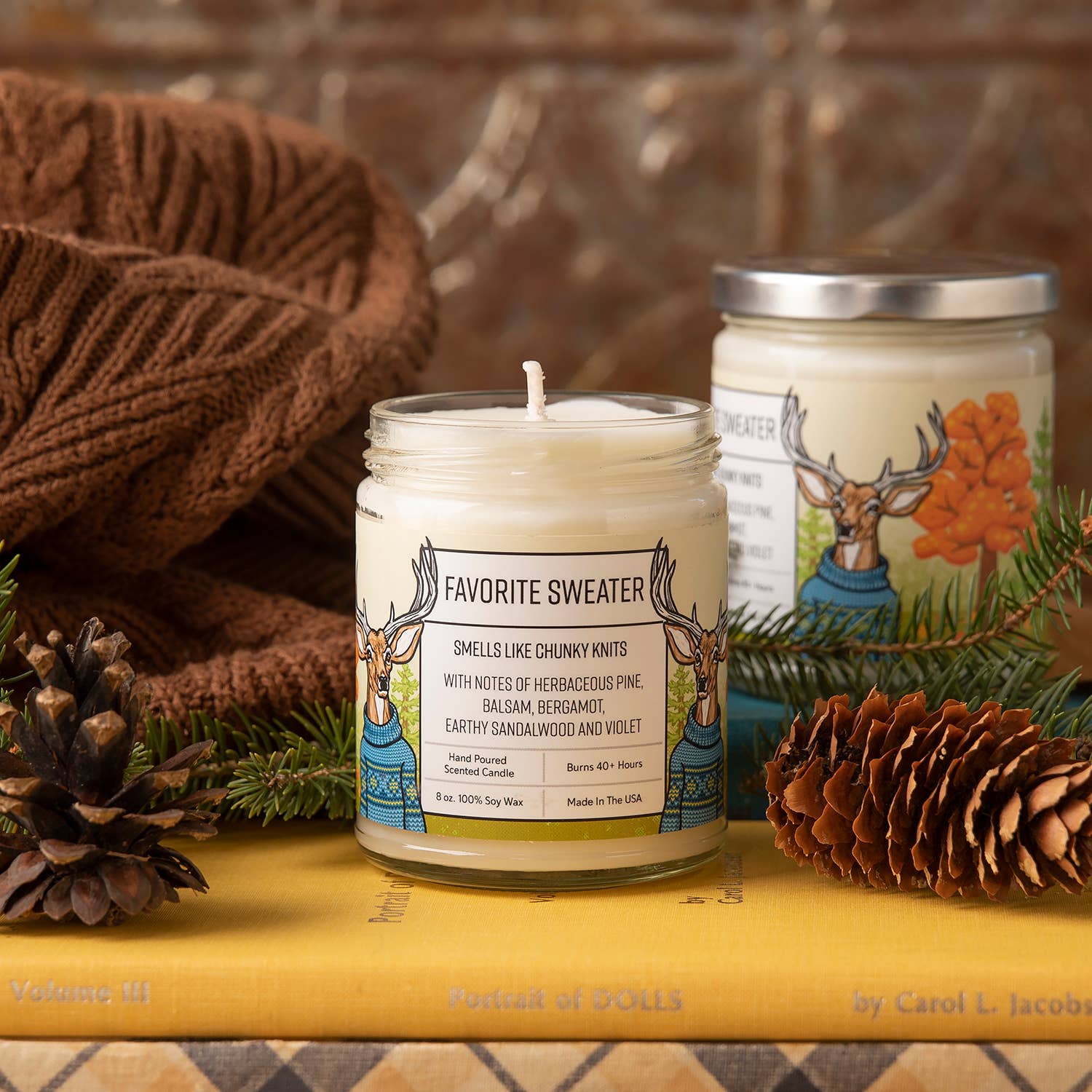 Two Little Fruits - Wholesale Jar/Filled Candle - Pine Forest Soy Candle – Balsam Sandalwood 8oz5