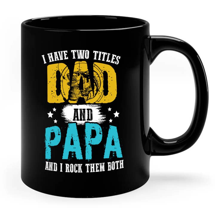 Dad and Papa Mug, tasse de pêche papa, tasse à café pour la fête des pères pour la vente par byMerryWorks