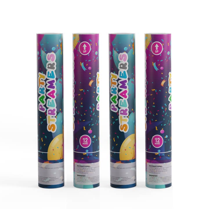 Streamer Cannons - No Mess Multicolor for wholesale by TUR Party Supplies