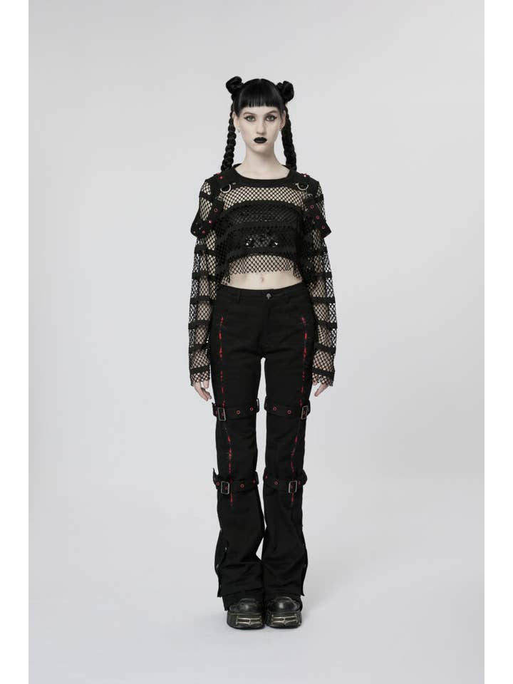 Noir WT761 - T-shirt punk en maille ample en vente sur Faire