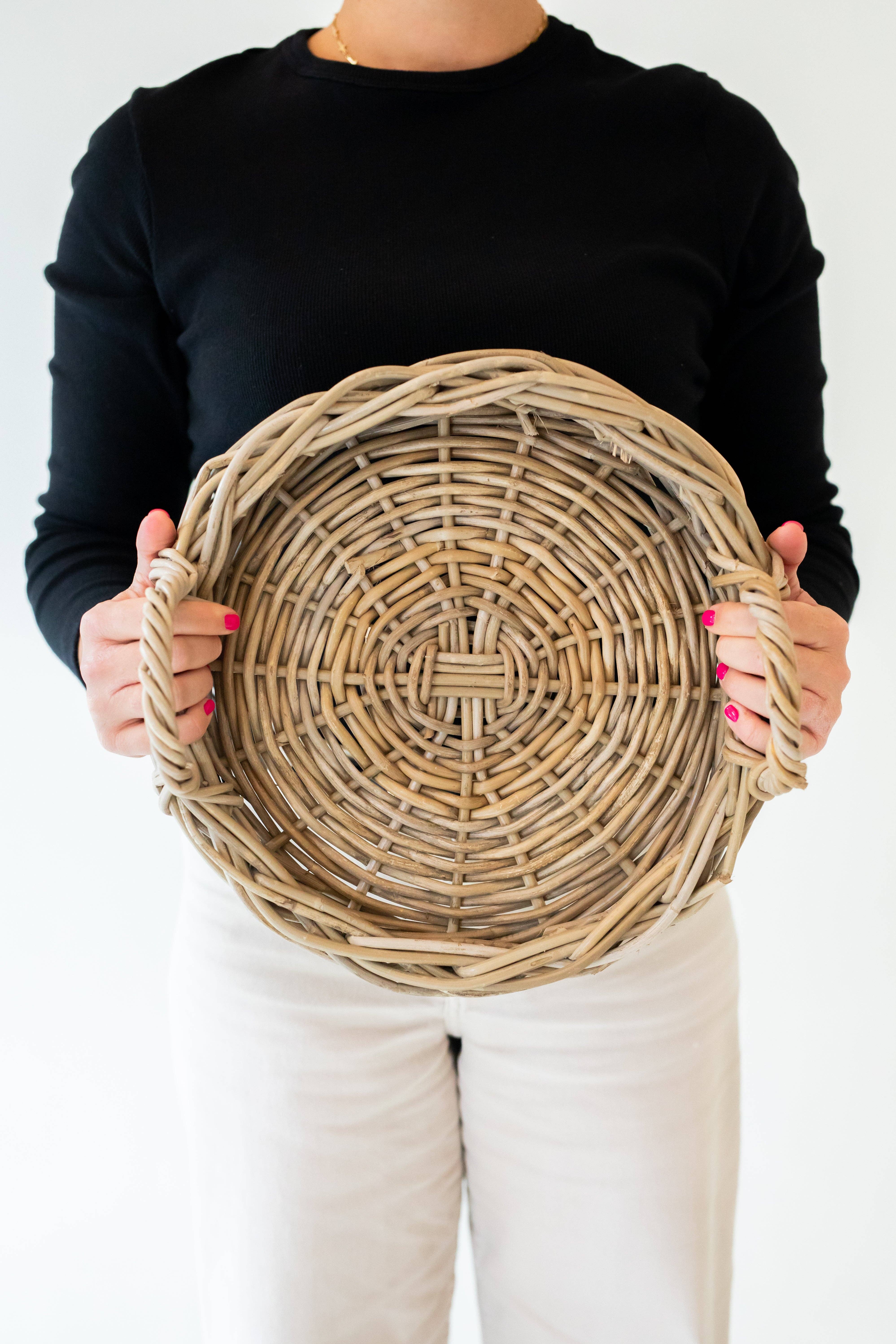 Basketly - Wholesale Decorative Tray - Rattan Round Tray19