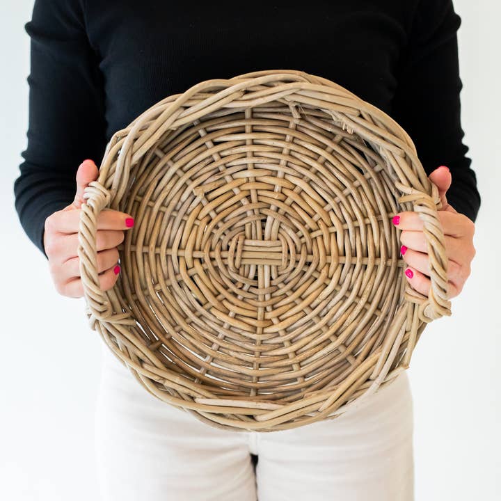 Basketly - Wholesale Decorative Tray - Rattan Round Tray19