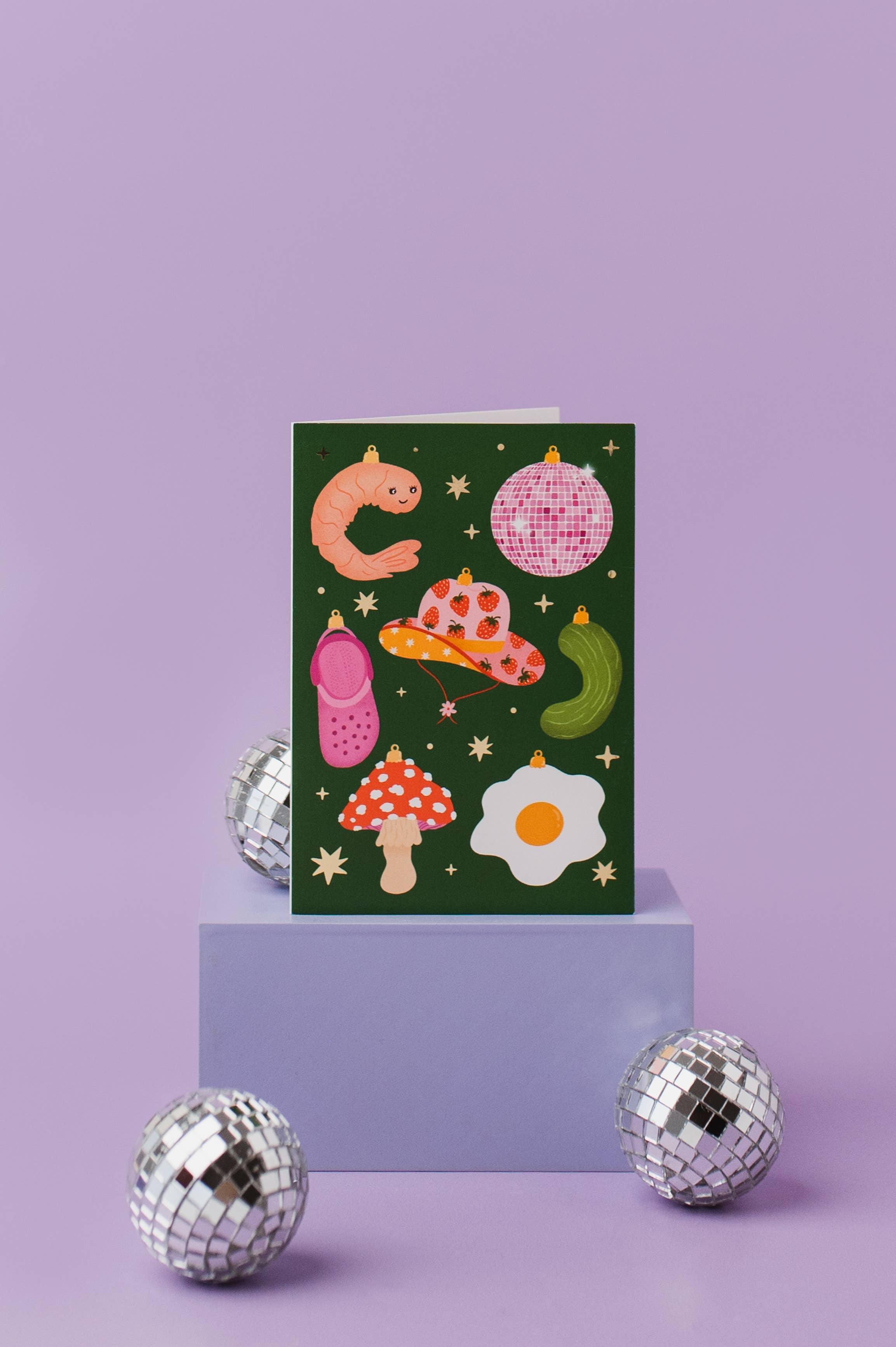 Tikkled Pink - Wholesale Christmas Card - Trendy B*tch Baubles Card | Christmas Ornaments Card1