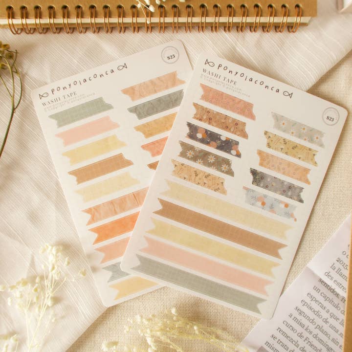 Washi Tape Sticker Sheet for wholesale by ponyolaconca
