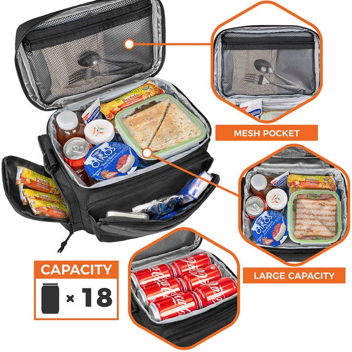 OPUX - Wholesale Lunch Bag/Box - Tactical Military Leakproof Lunch Box - 9 Cans / 18 Cans32