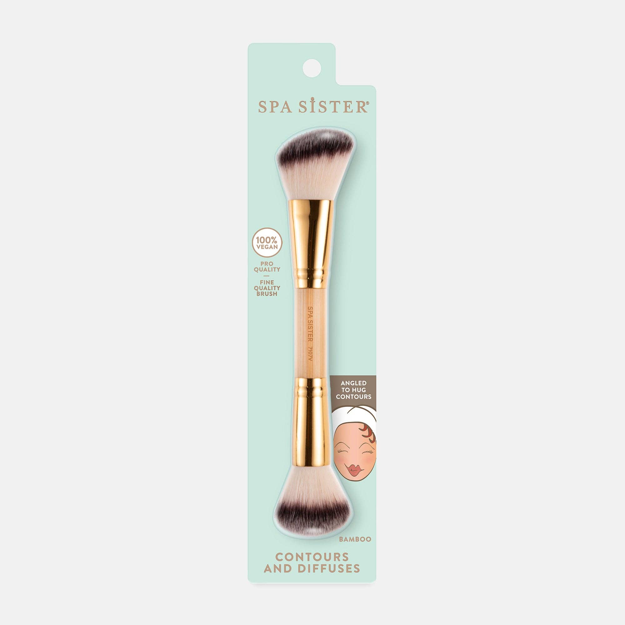 Bath Accessories Company - Wholesale Cheek/Face Makeup Brush - Contour & Diffuse - Vegan Bamboo Brush0